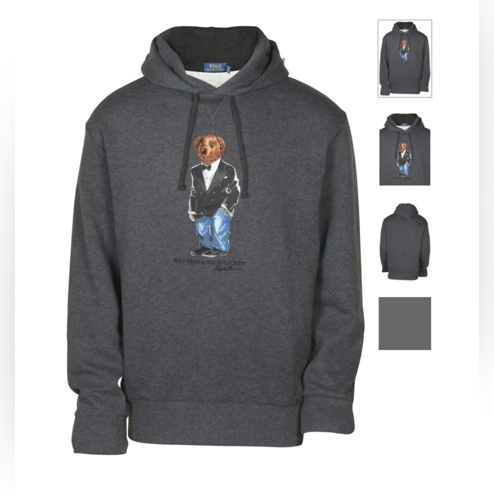 Polo RL Tuxedo Bear Hoodie. Men's Med
